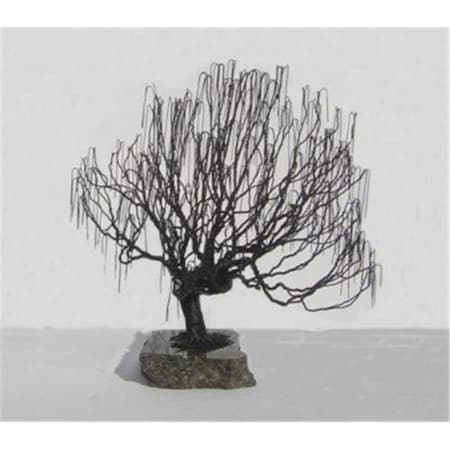 Paisaje Wire Bonsai Tree Sculpture - Weeping Willow Style, Black PA2806778